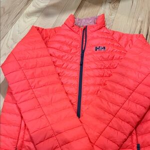 Helly Hansen Coral Pink Quilted Puffer Jacket